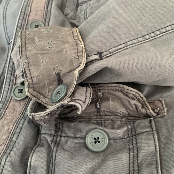 Aéropostale Women’s Dusty Blue Denim Button-up Jacket - Picture 5 of 5